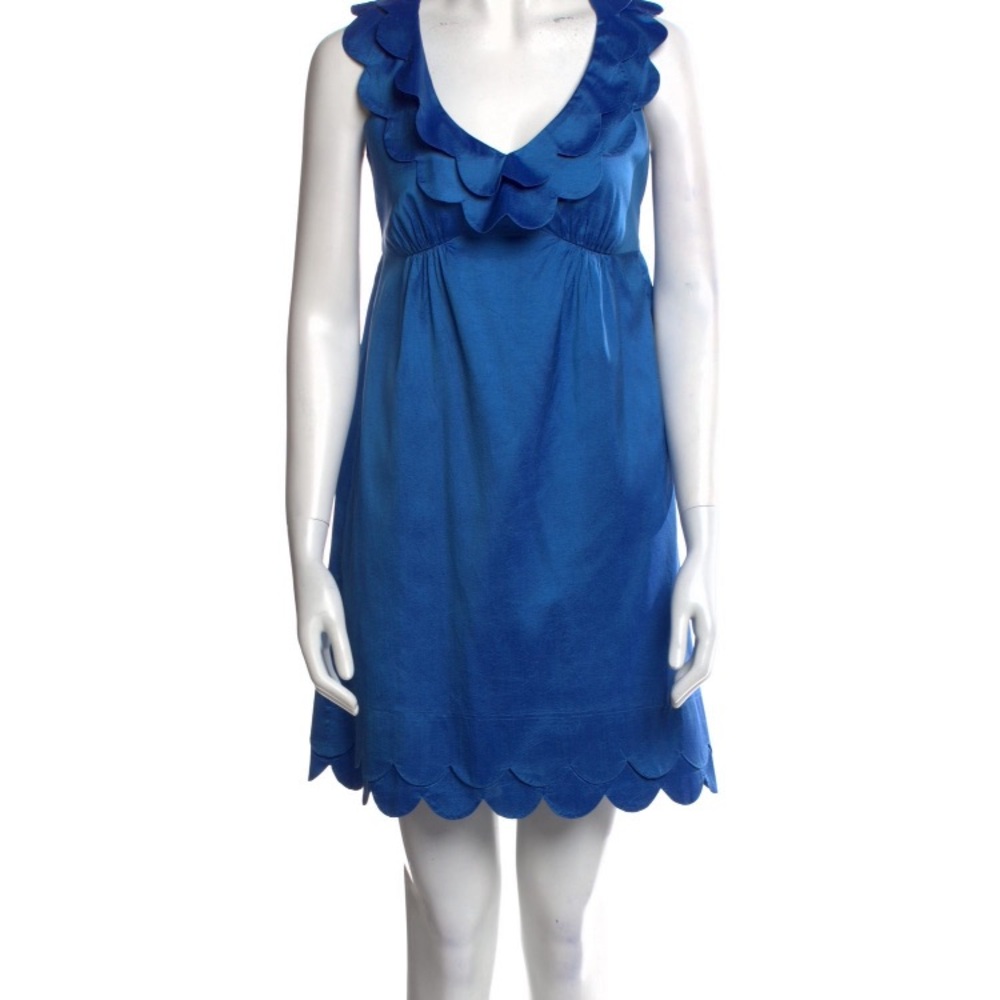Calypso Blue Sleeveless Silk Dress